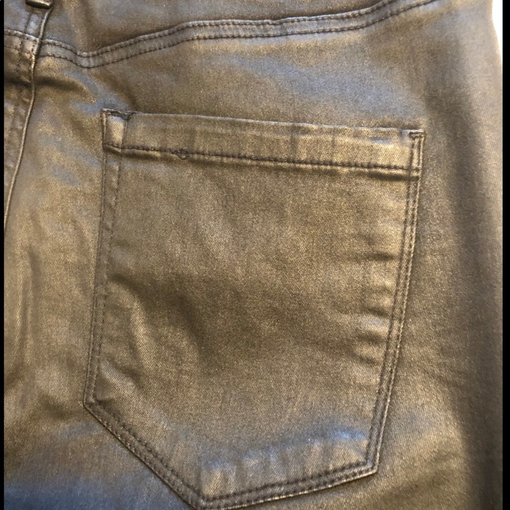 Blanknyc coated black zippered ankle jeans NWT size 32 (14) style:the bond - Picture 4 of 6